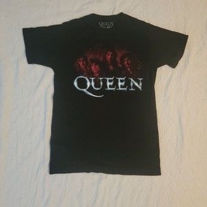 Queen Band Tee Official Mens Unisex S Black Classic Rock Shirt
